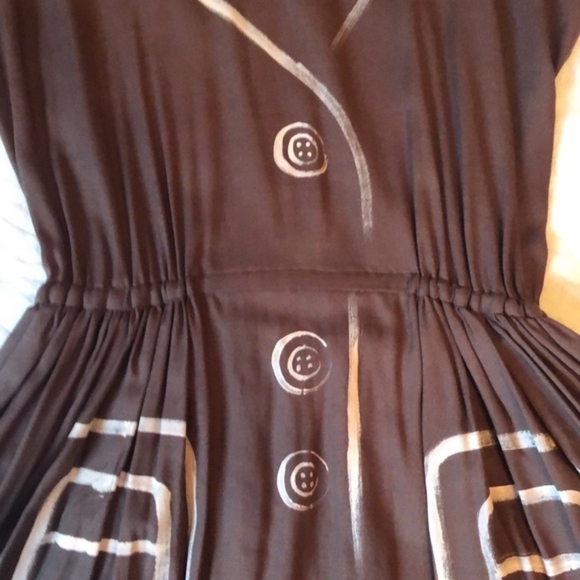 Ginger Jackie Tailor Vintage 50s New Look Pinup Dress Size 38/6 - Picture 9 of 12